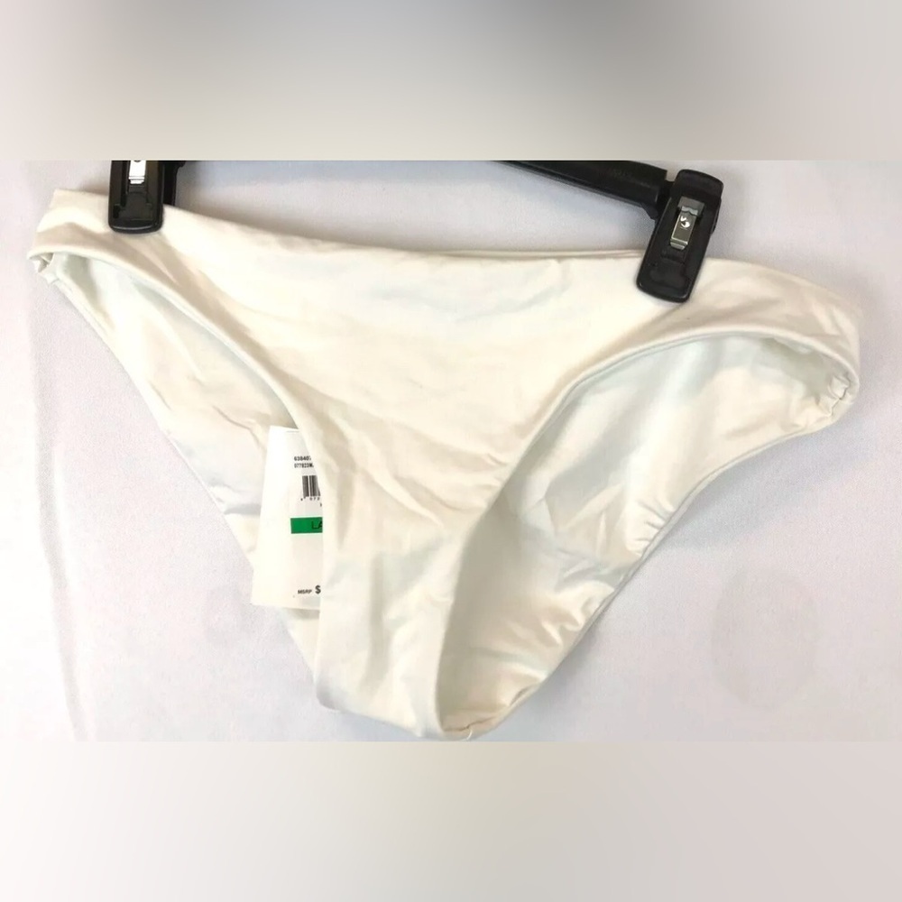 Becca Womens Hipster Swim Bottom White Size Large